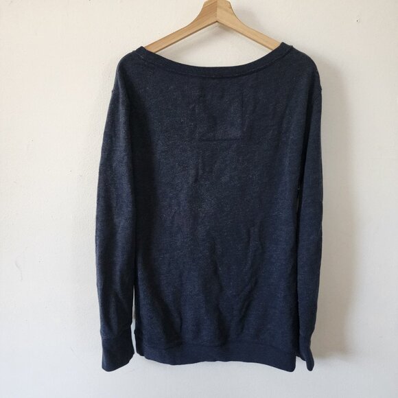 Y2K Hollister Laguna Beach Medium Crewneck Pullover Sweatshirt Navy Blue - Picture 5 of 5
